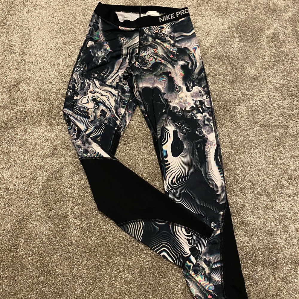 Nike leggings watercolor / marble / oil spill